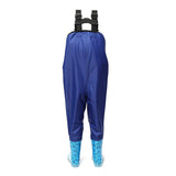 8Fans® Kid’s Boot foot Chest Waders - 2 Layers Nylon PVC