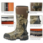 8 Fans Mens Rubber Hunting Boots with 1000G Thinsulate Insulation