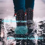 8 Fans Womens Duck Bean Boots, Waterproof Ankle Rain Boots Insulated Warm Rain Winter Snow Boots for Women