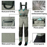 8Fans® Breathable 3 Layers Chest Waders