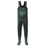 8 Fans Light System Waterproof Cleated Chest Waders for Men with Boots