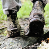 8 Fans Ankle Deck Boots, Realtree Timber Camo Waterproof Mud Muck Rubber Rain Boots