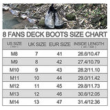 8 Fans Ankle Deck Boots, Realtree Timber Camo Waterproof Mud Muck Rubber Rain Boots