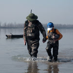 8 Fans Kids Waterproof Timber Camo Neoprene Chest Waders with Boots