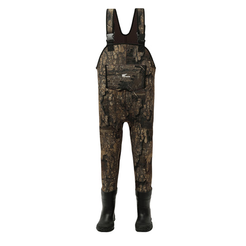 8 Fans Kids Waterproof Timber Camo Neoprene Chest Waders with Boots