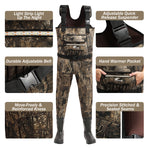 8Fans® Realtree Timber Camo Neoprene Light System Hunting Waders