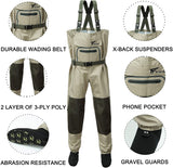 8Fans® Breathable 3 Layers X-Back Chest Waders